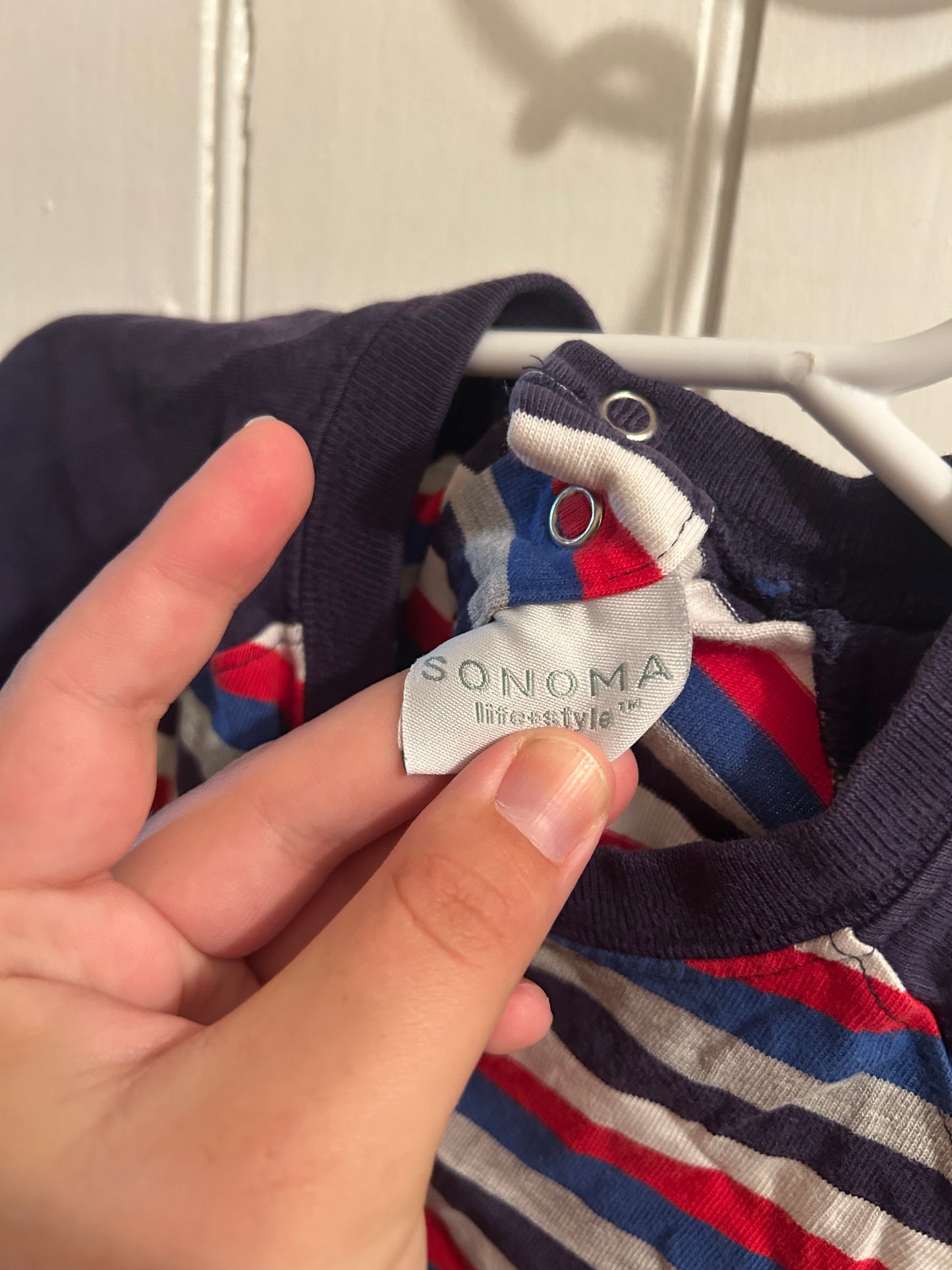 Sonoma 24m red & blue striped Tshirts