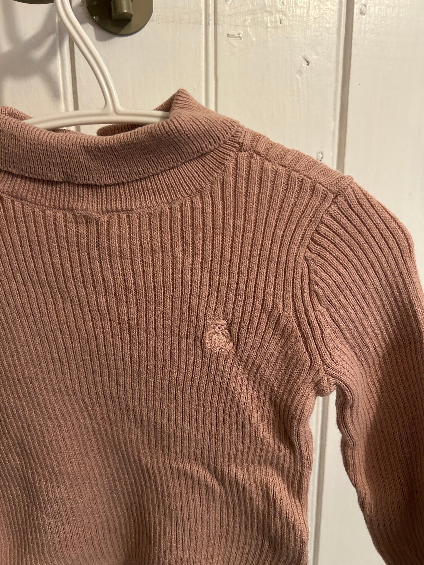 Gap 6/12m brown ribbed turtleneck top