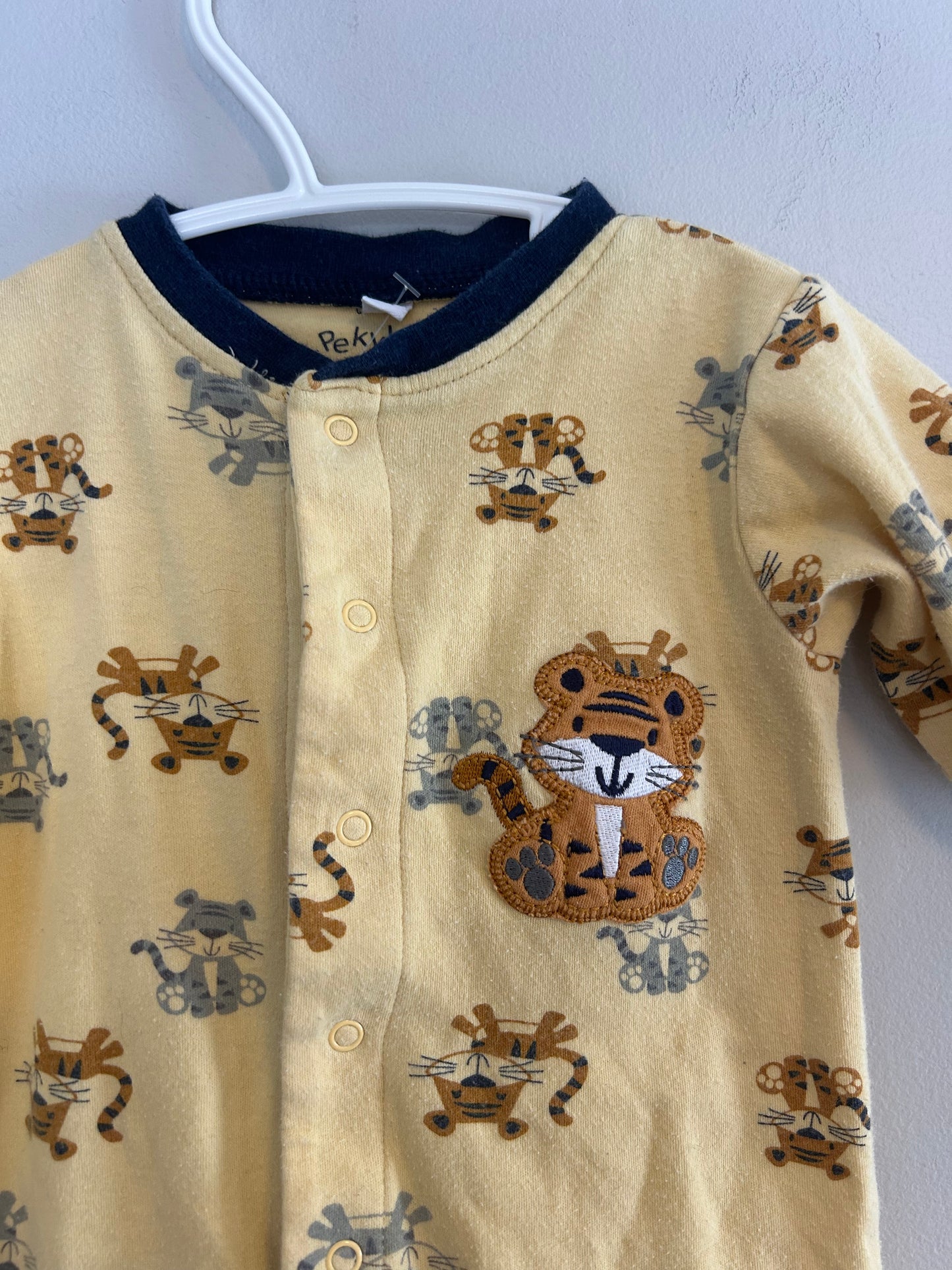 Pekkle 3m yellow tiger button up sleeper