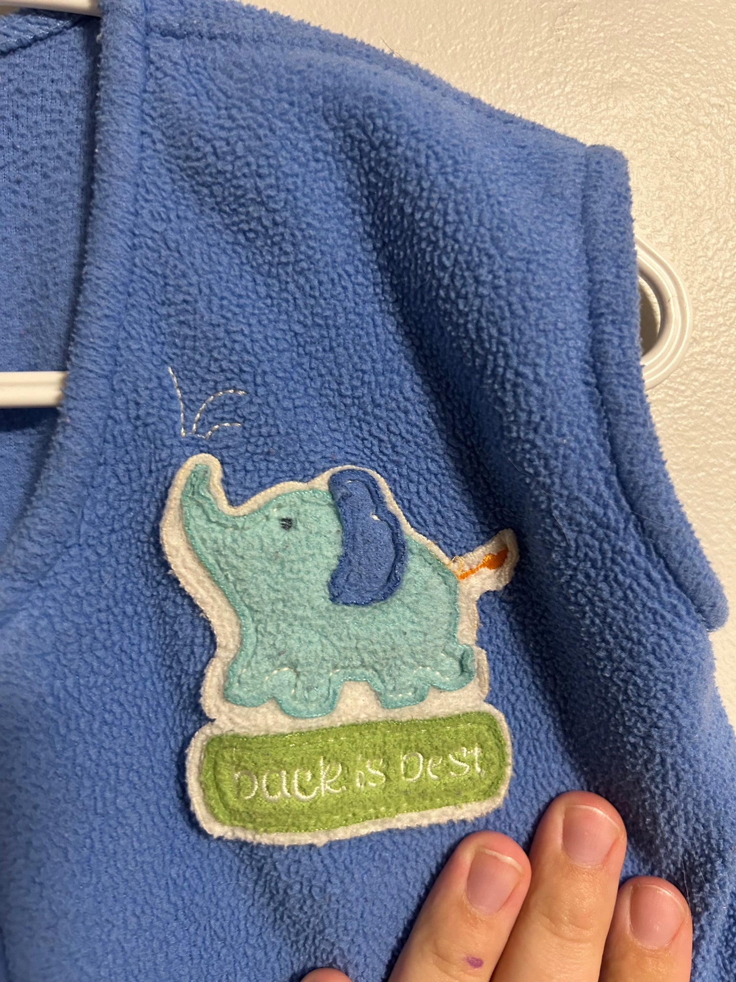 Halo 6/12m blue elephant fleece sleep sack