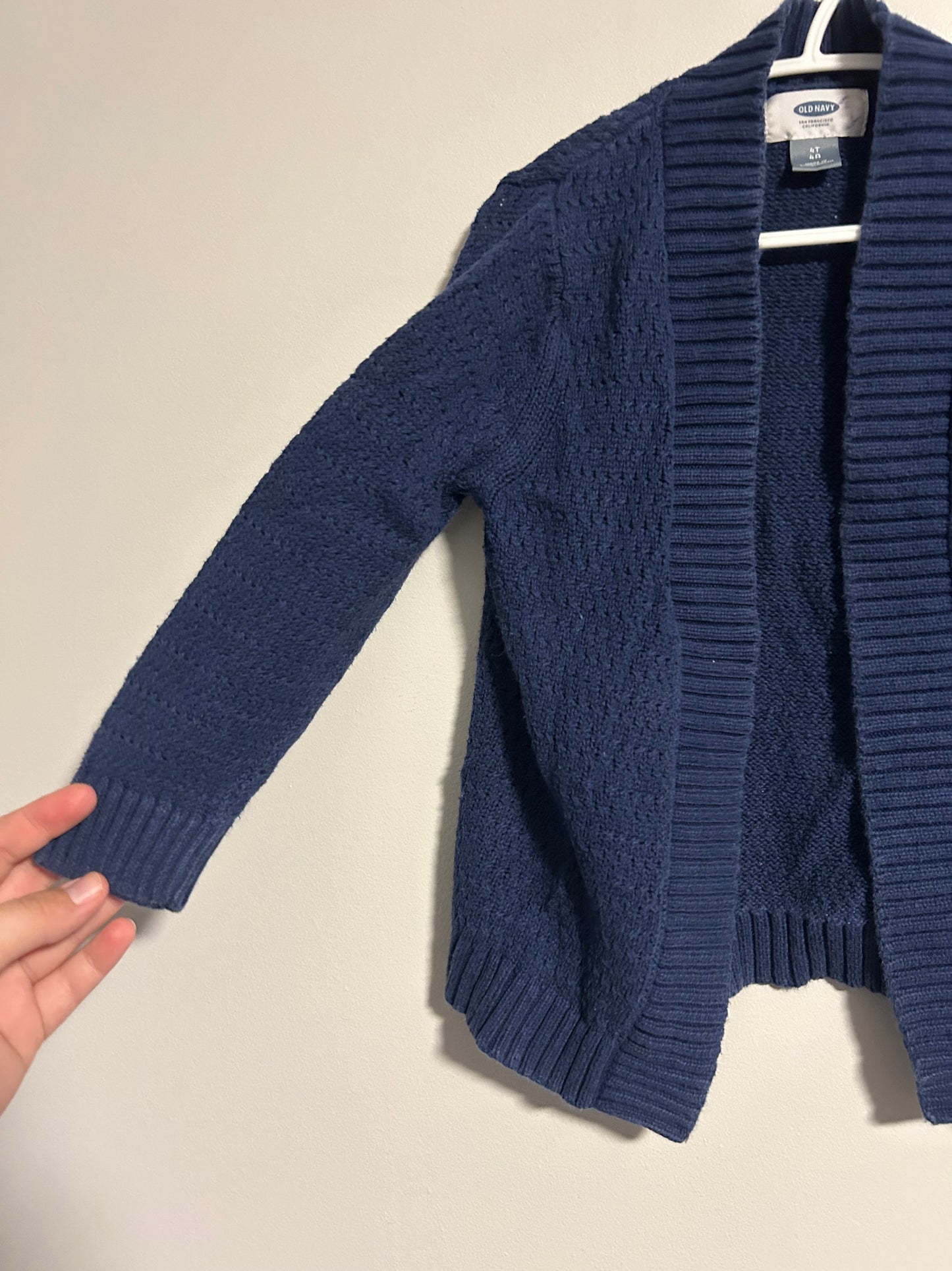 Old navy 4t navy blue knit cardigan