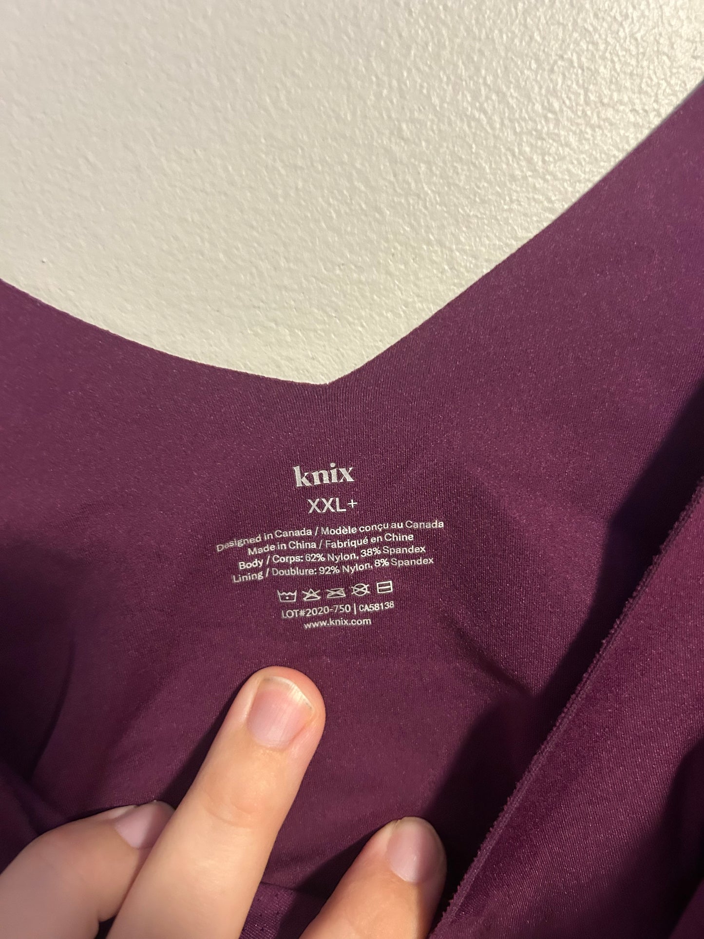 Knix Xxl purple shapewear tank top