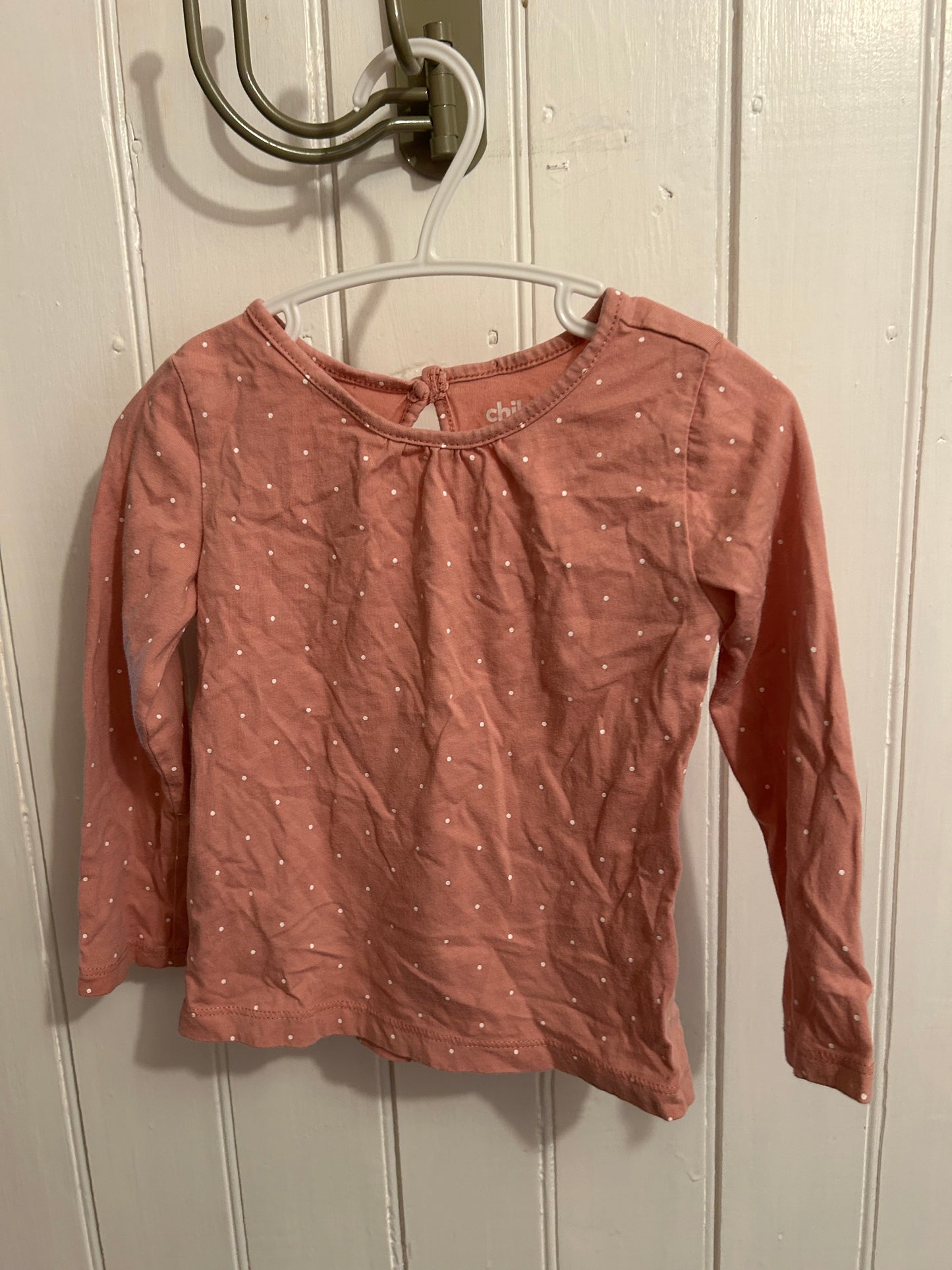 Carters 2t pink polka dot shirt