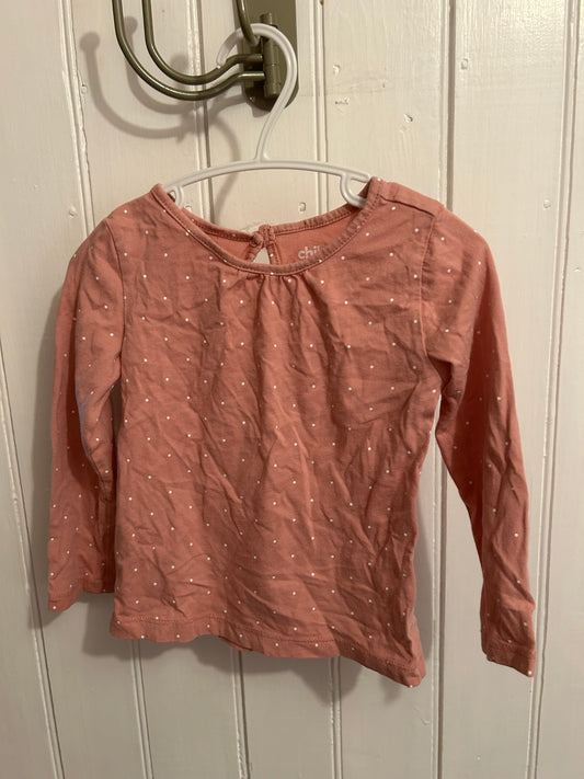 Carters 2t pink polka dot shirt