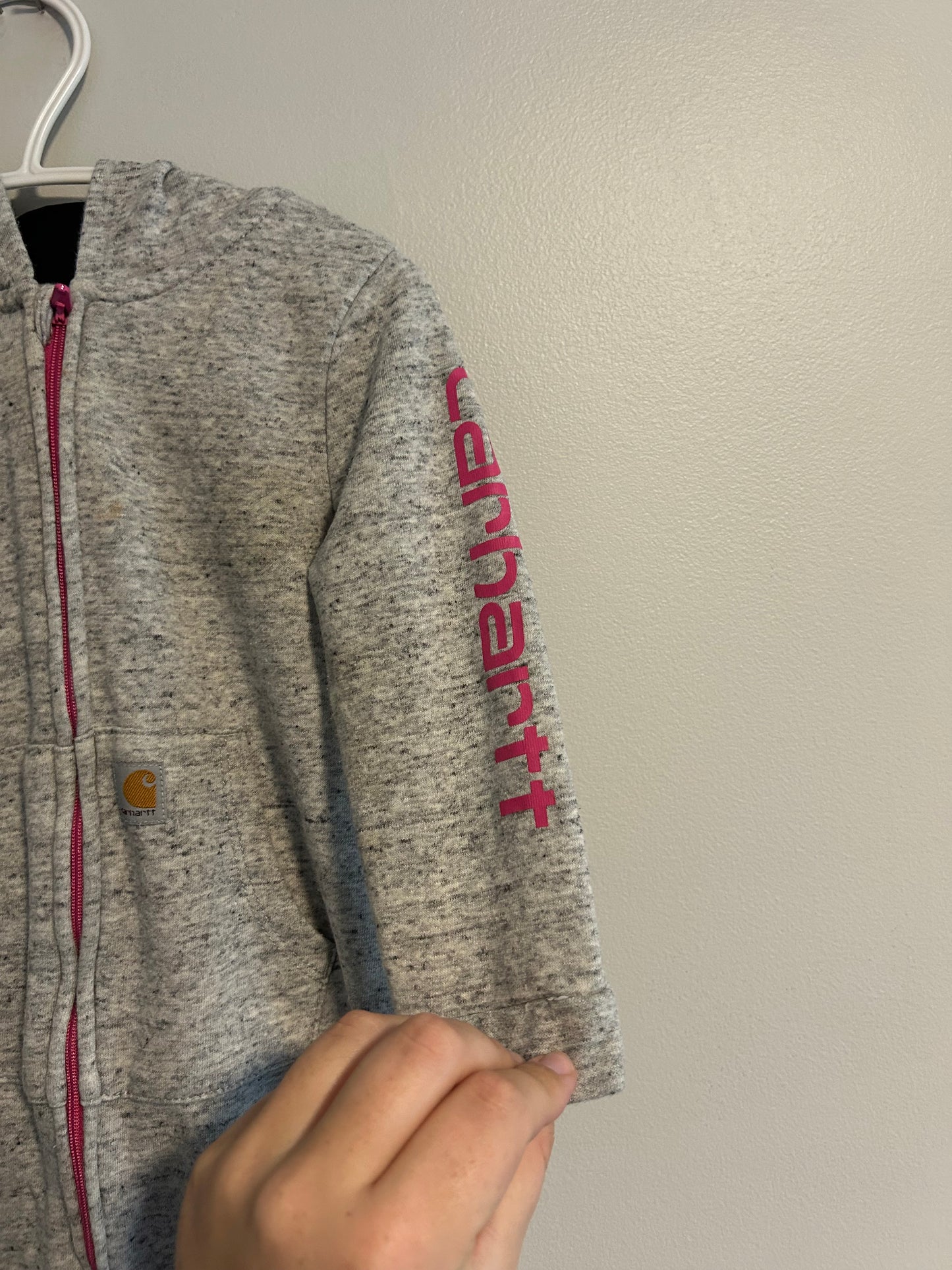 Carhartt 9m grey hooded sweater romper