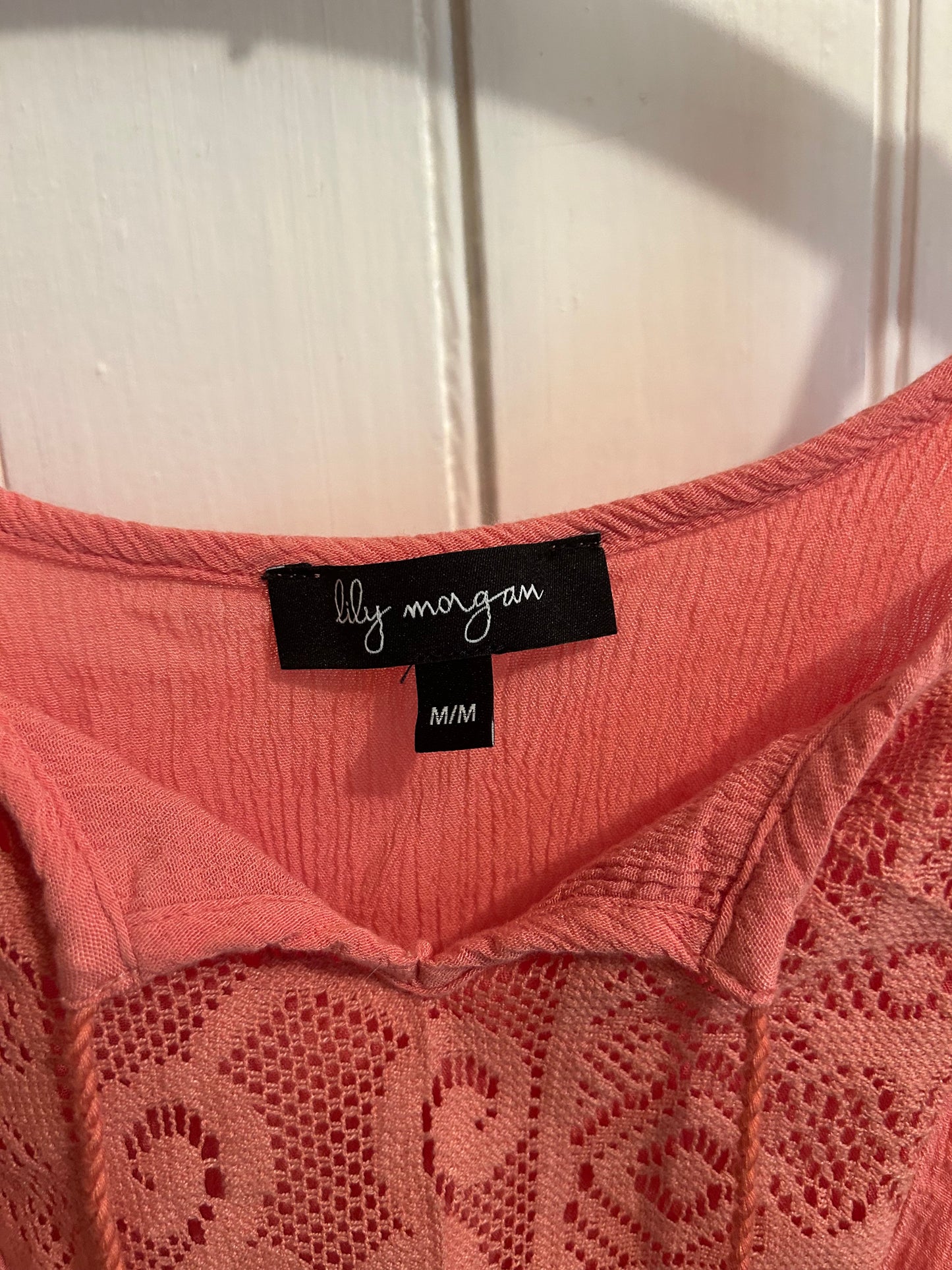 Lily Morgan medium pink lace tank top