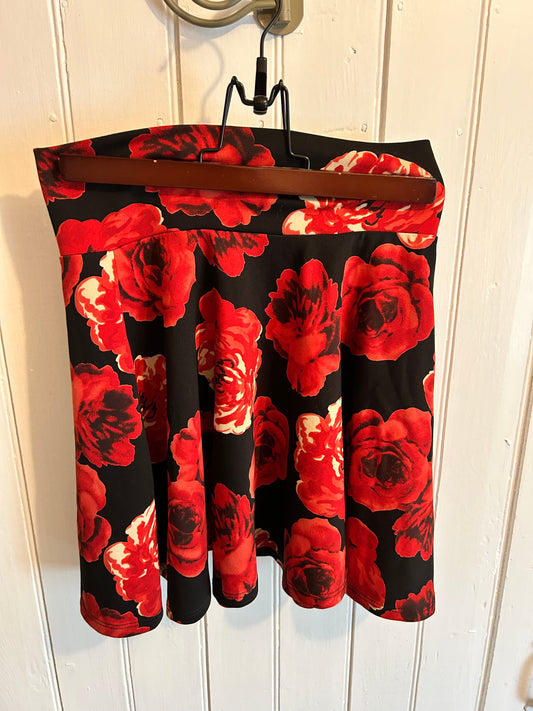 Joyce medium red floral skirt