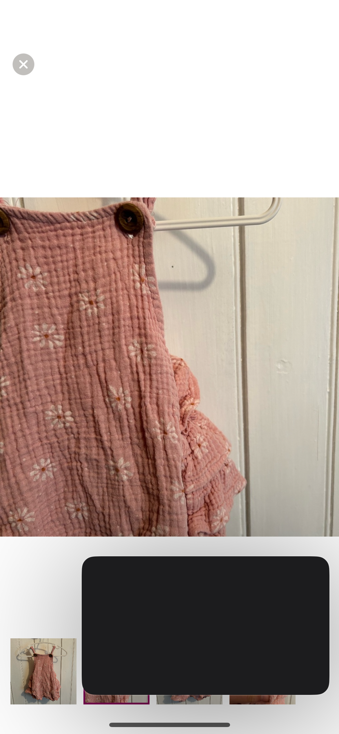 Emily & Oliver 3-6m pink daisy romper overalls