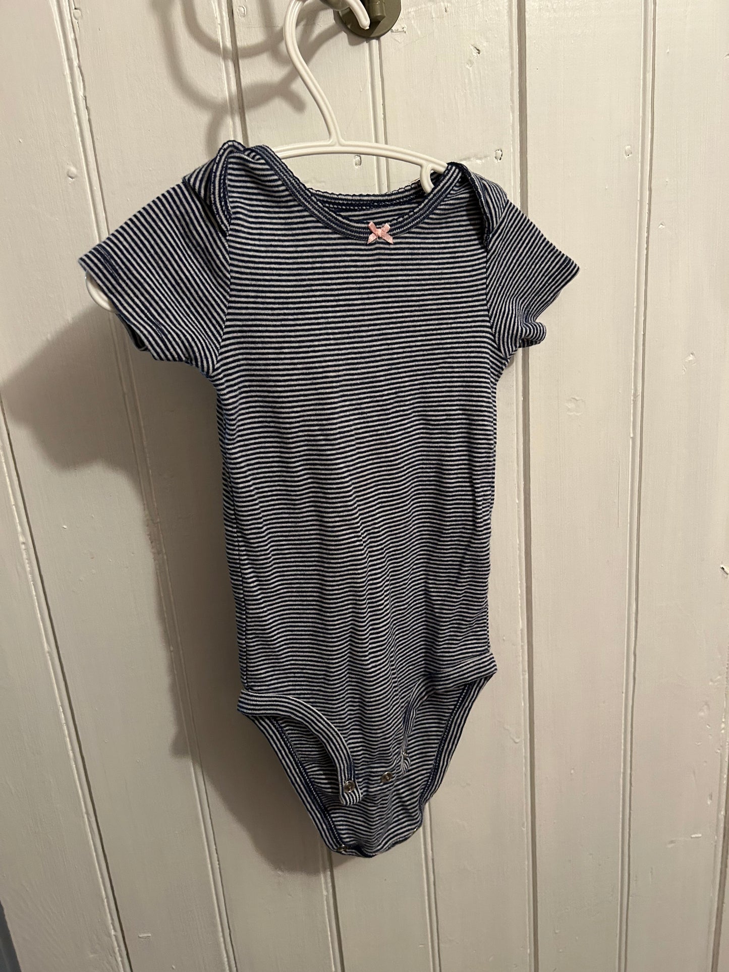Carters 18m navy striped onesie