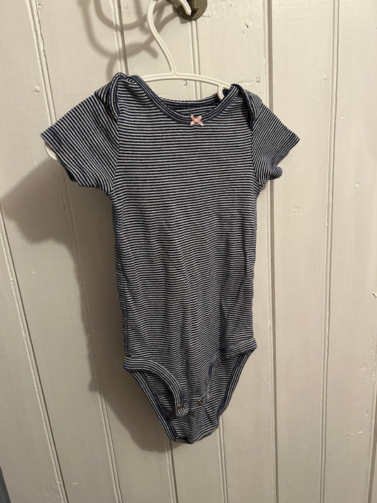 Carters 18m navy striped onesie