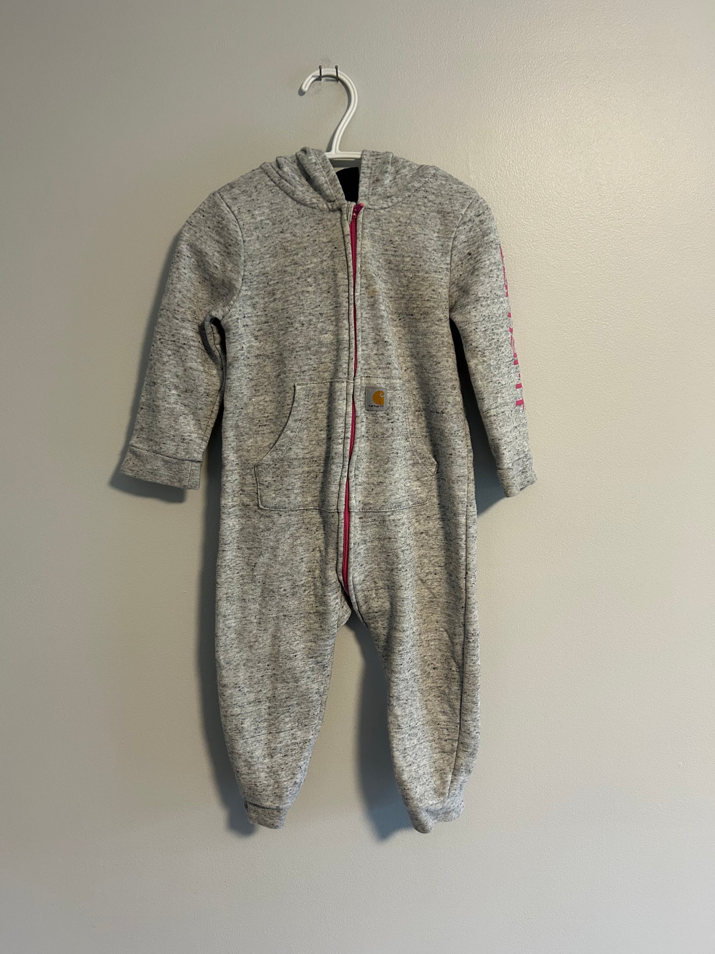 Carhartt 9m grey hooded sweater romper