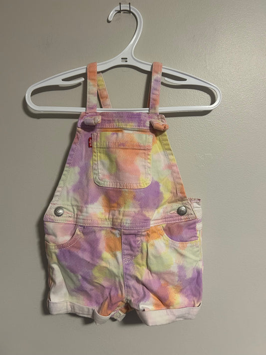 Levi 18m tie dye overalls