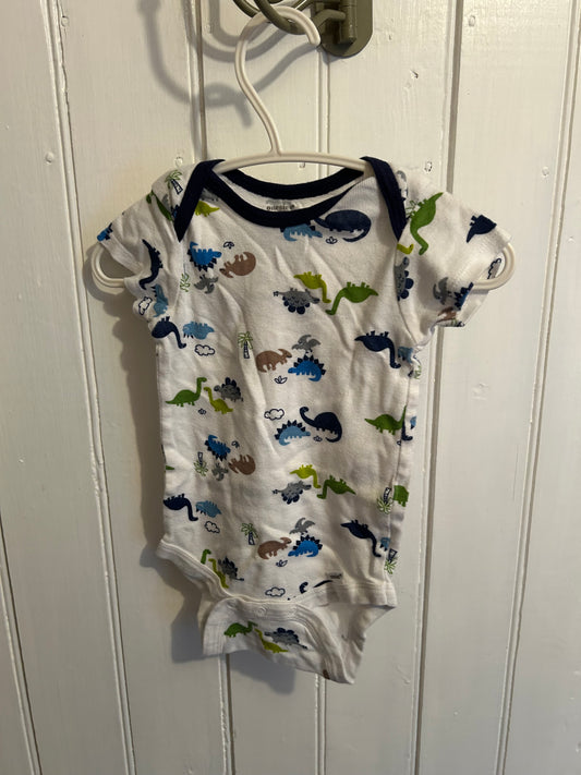 Gerber 12m green & blue Dino onesie