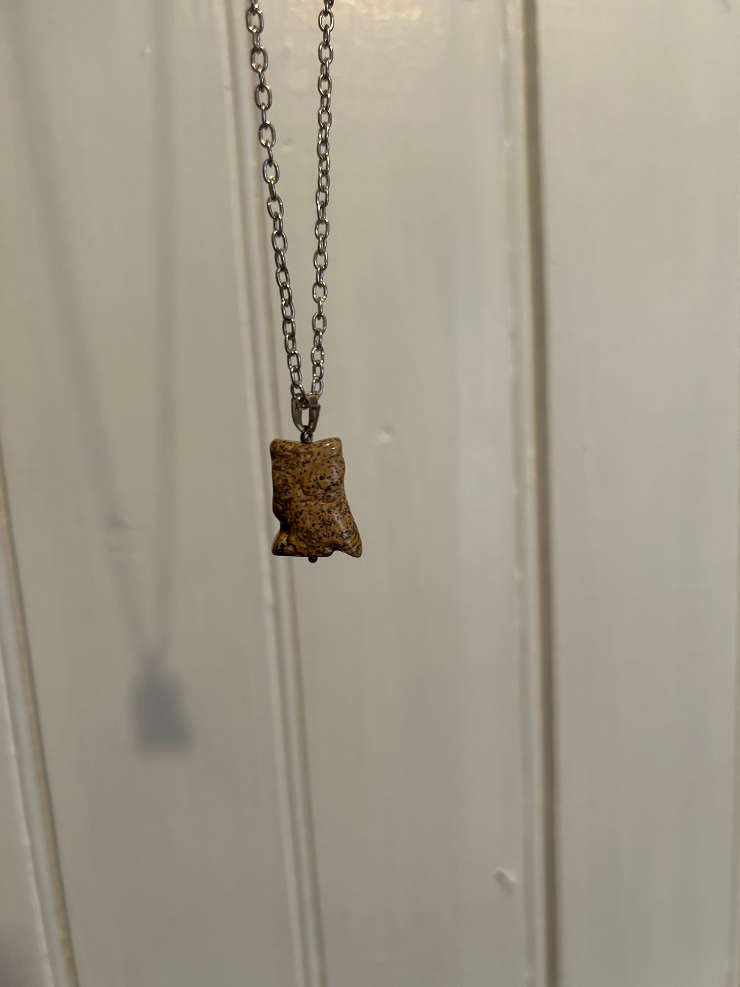 Handmade Brown gemstone pendant necklace