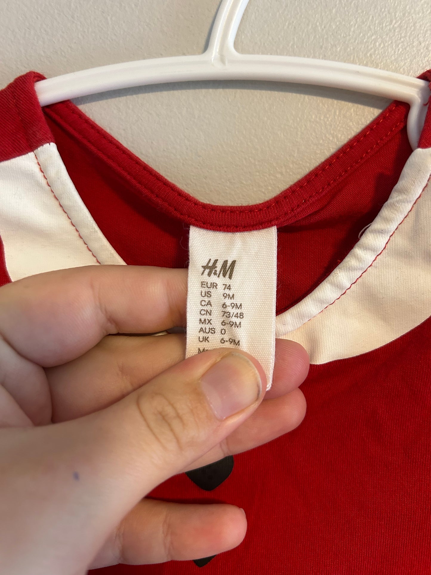 H&M 6/9m red Santa dress