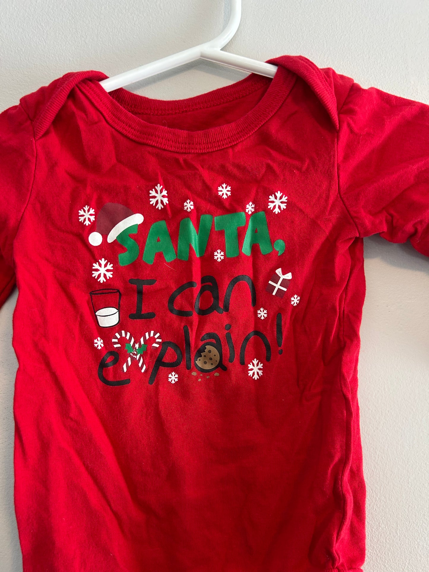 George 6/12m red santa onesie