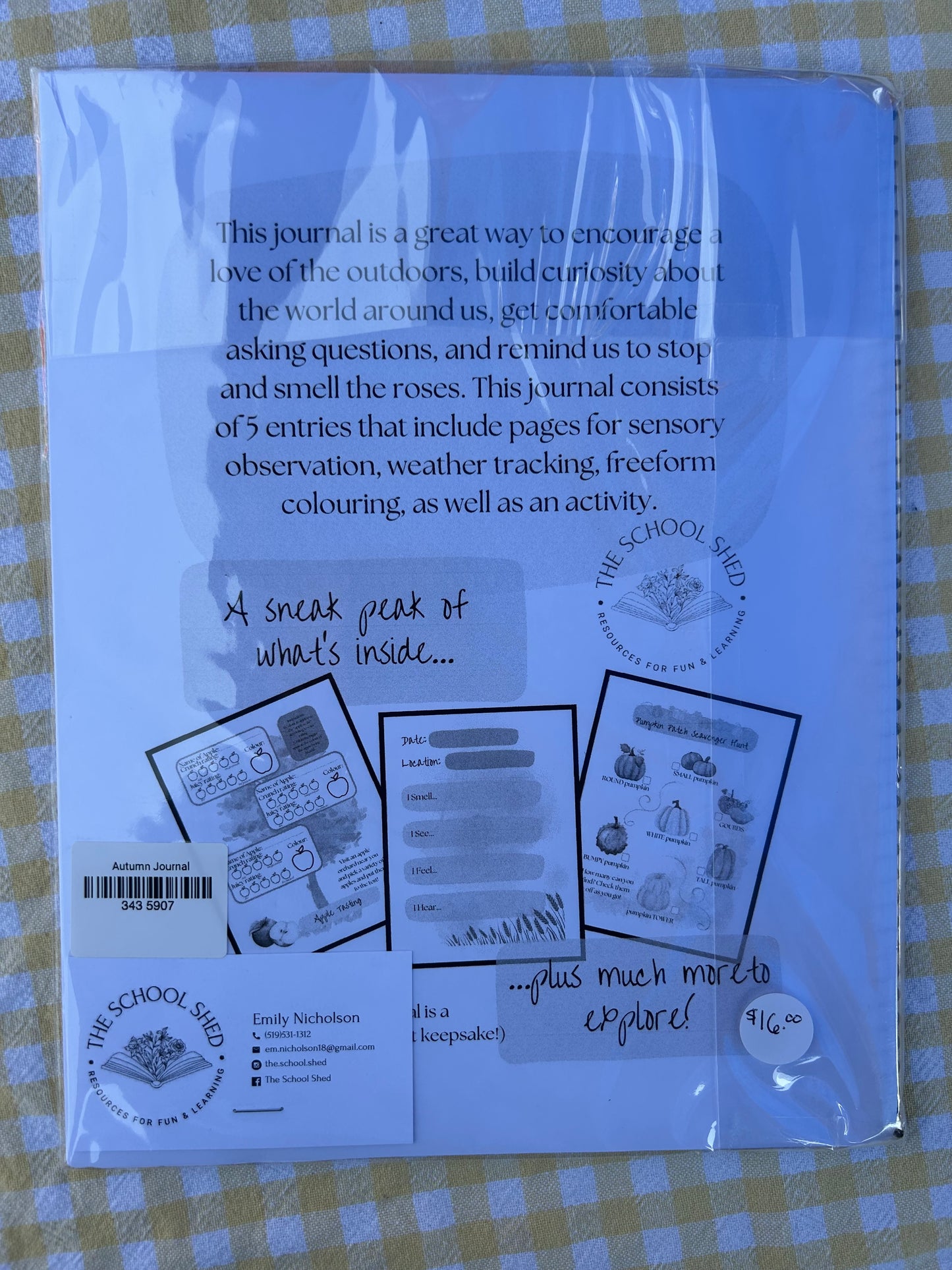 Seasonal exploration journals