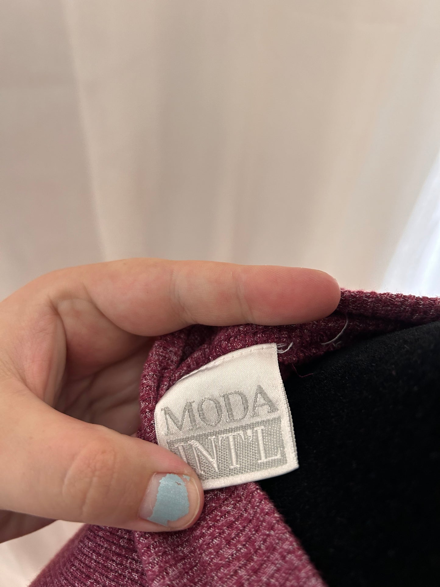 Moda small pink waffle knit maxi dress