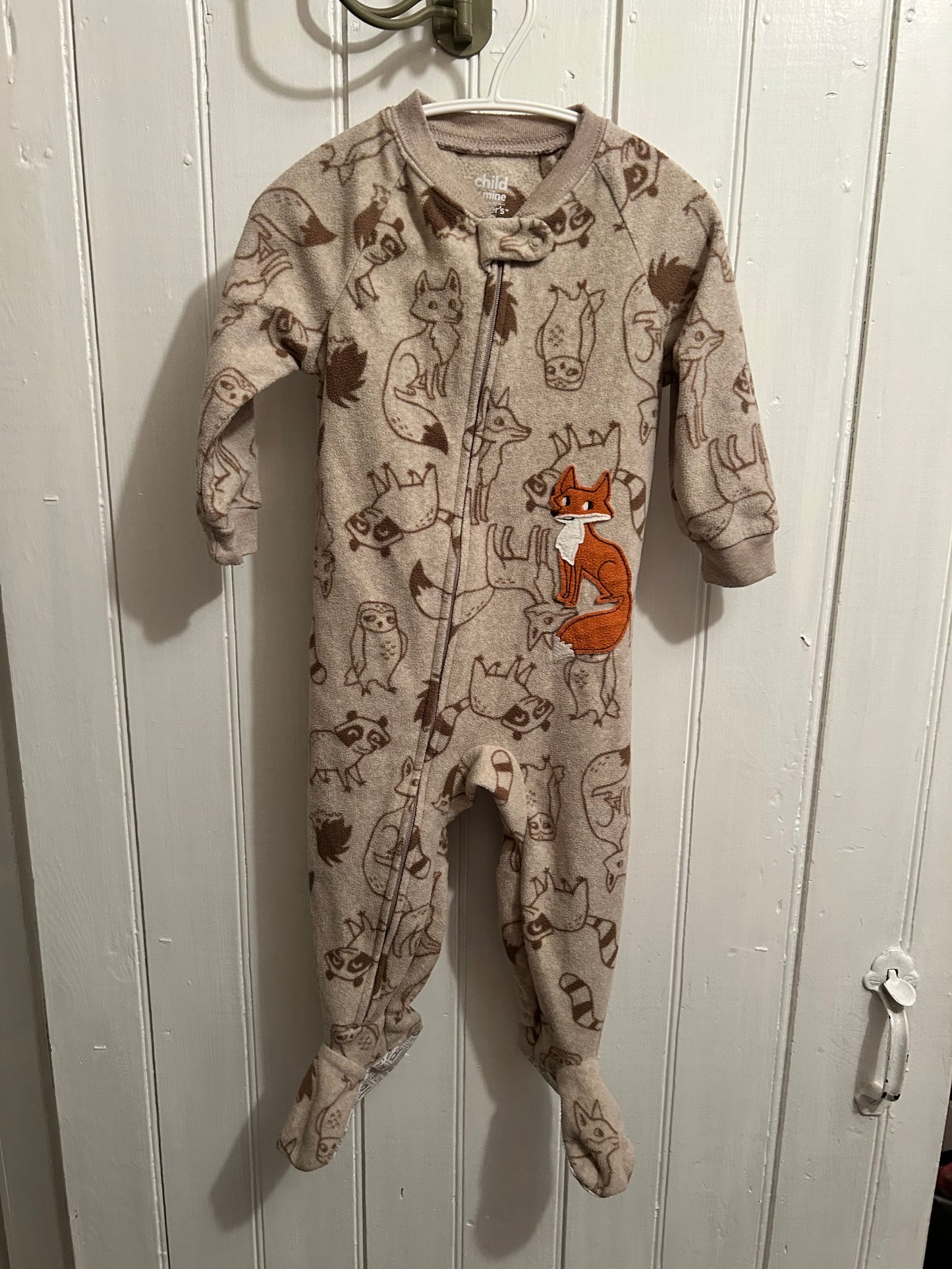 Carters 18m brown woodland fleece sleeper