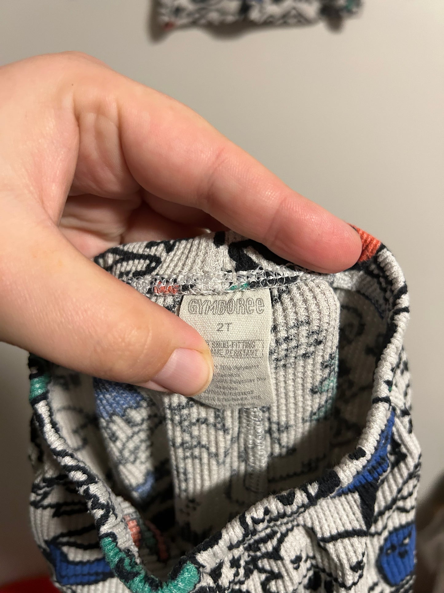 Gymboree 2t alien printed waffle knit 2pc set