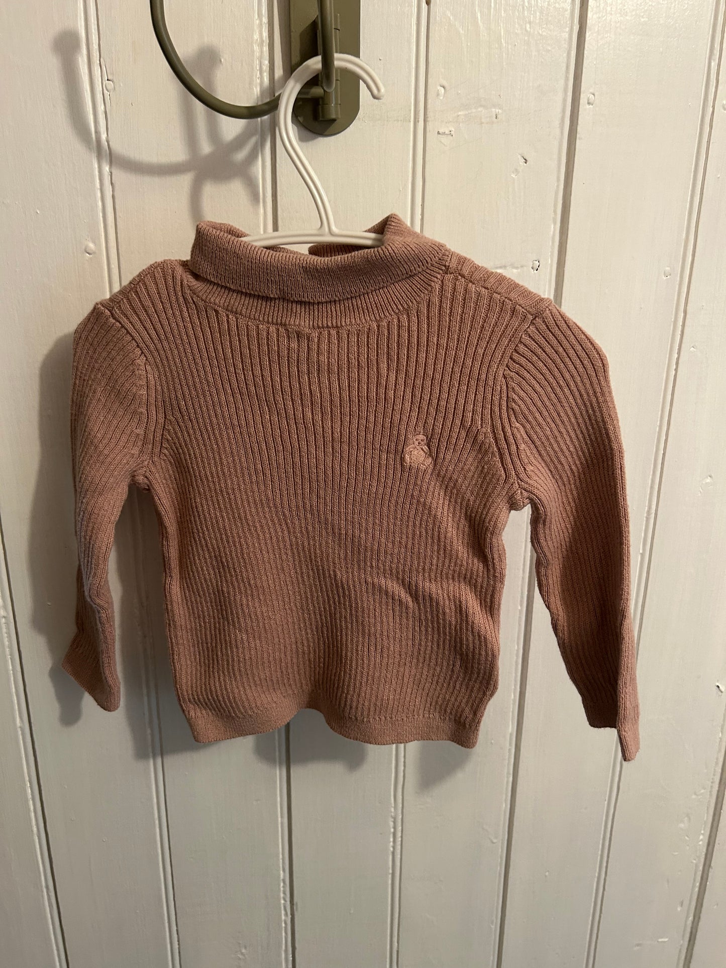 Gap 6/12m brown ribbed turtleneck top
