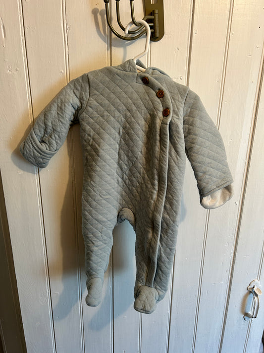 Carters 6m blue quilted bunting suit