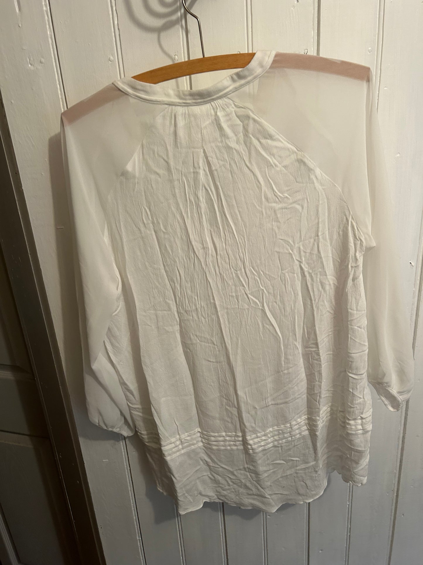 Gentle fawn xs white sheer linen tunic