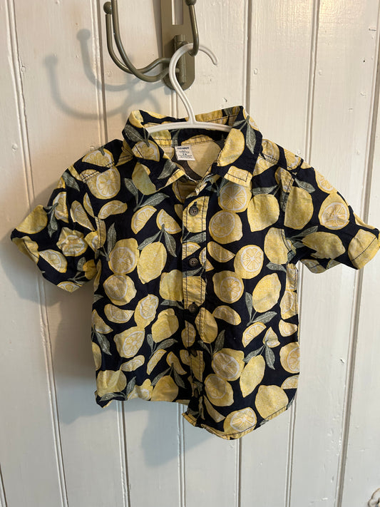 Old navy 2t lemon button up top