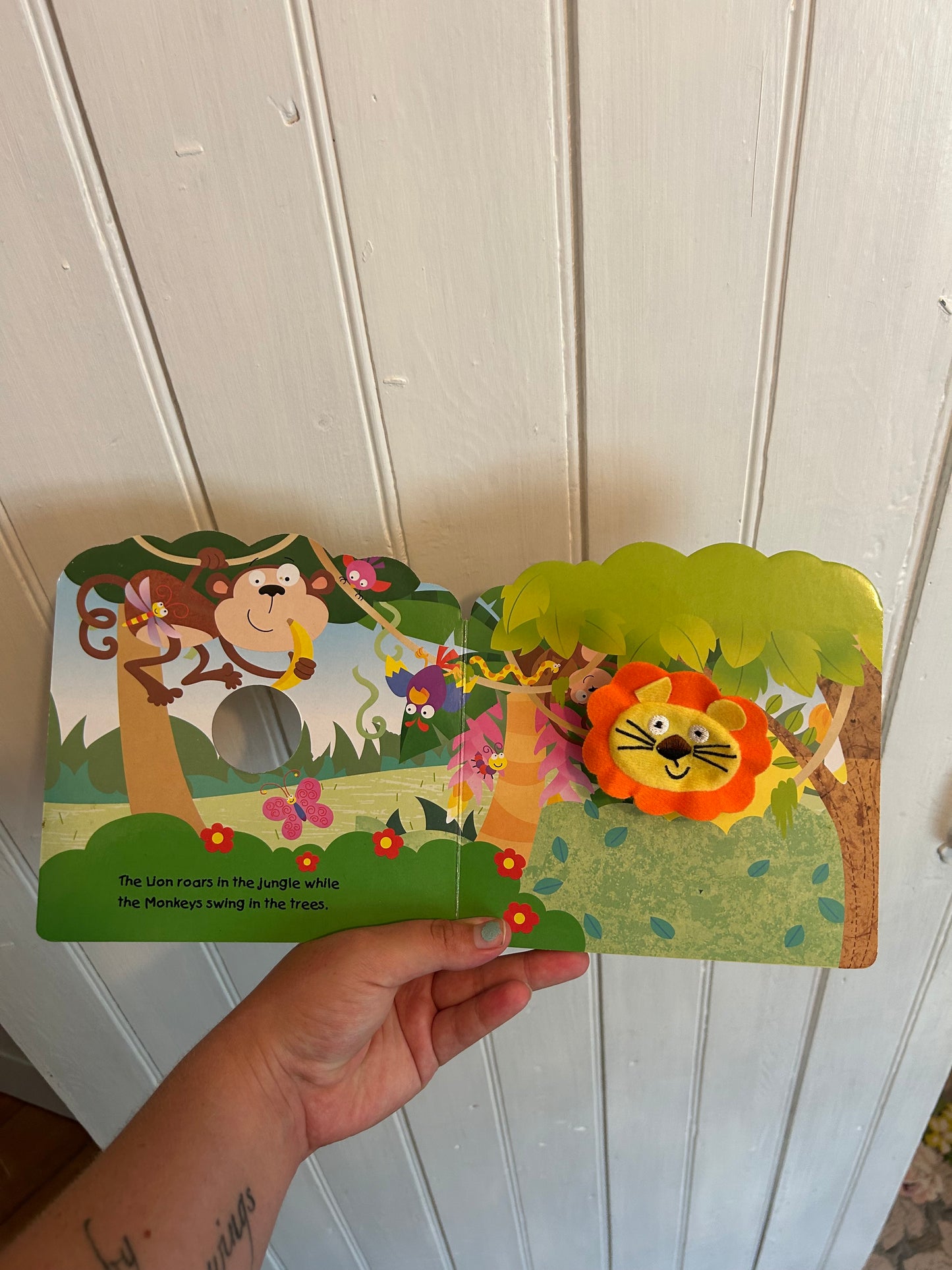 Hello lion finger puppet board book