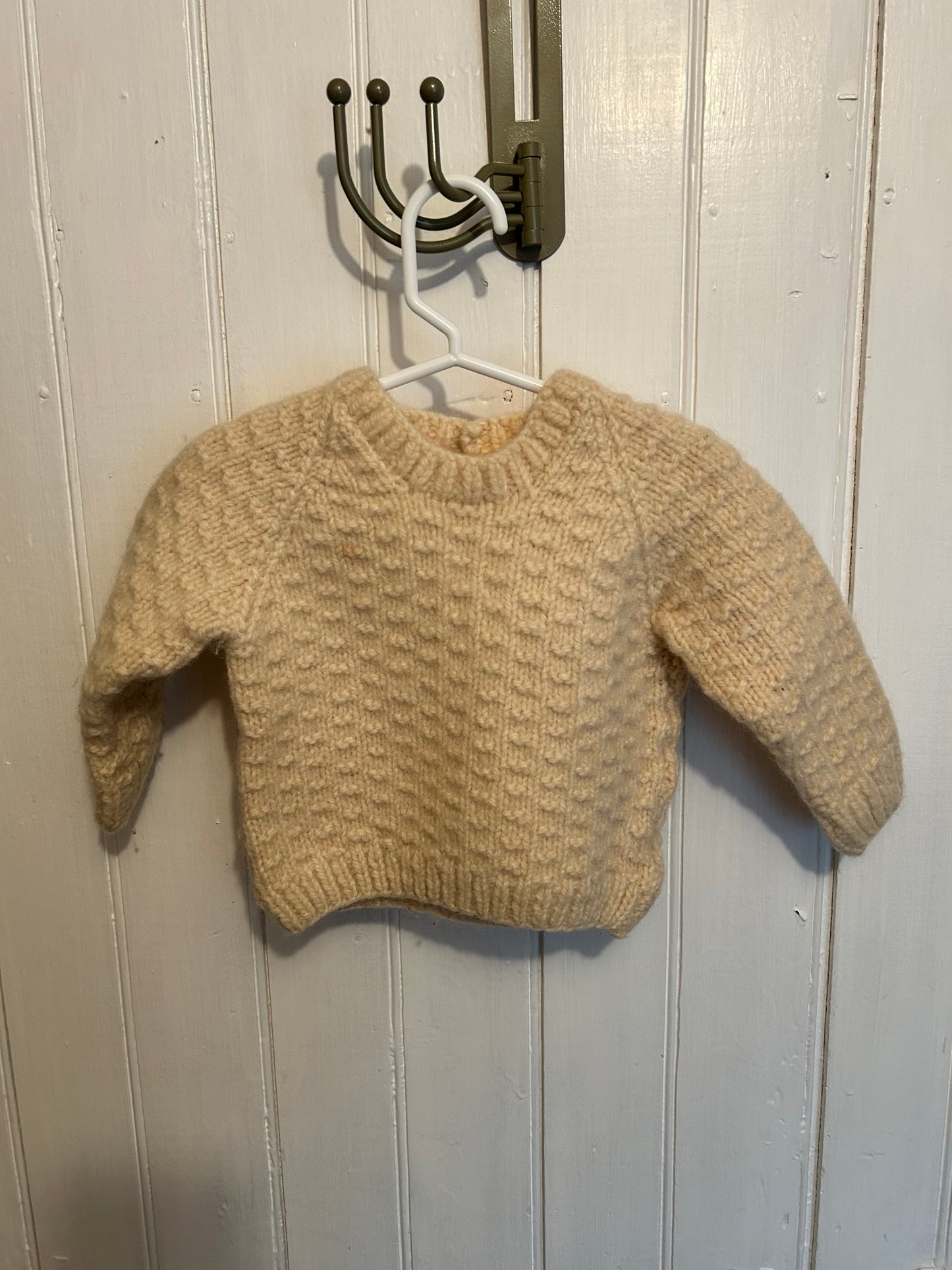 Handmade 18m tan knit sweater