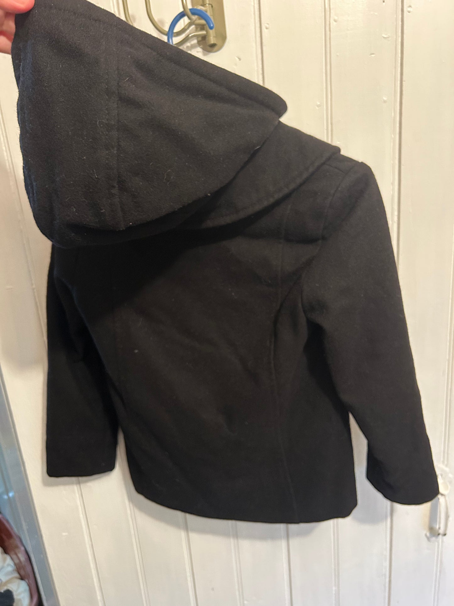 Old navy youth 8 black felt pea jacket