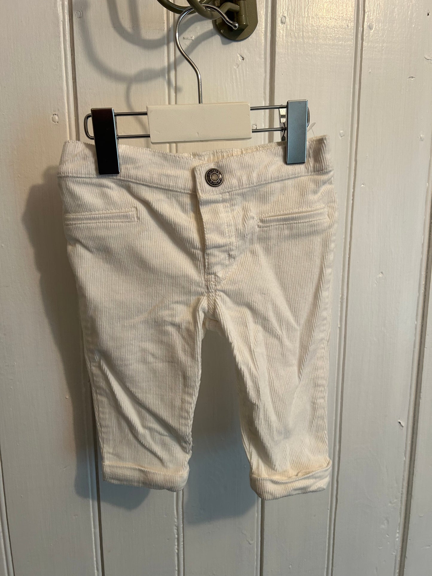 Carters 3m white ribbed jeans