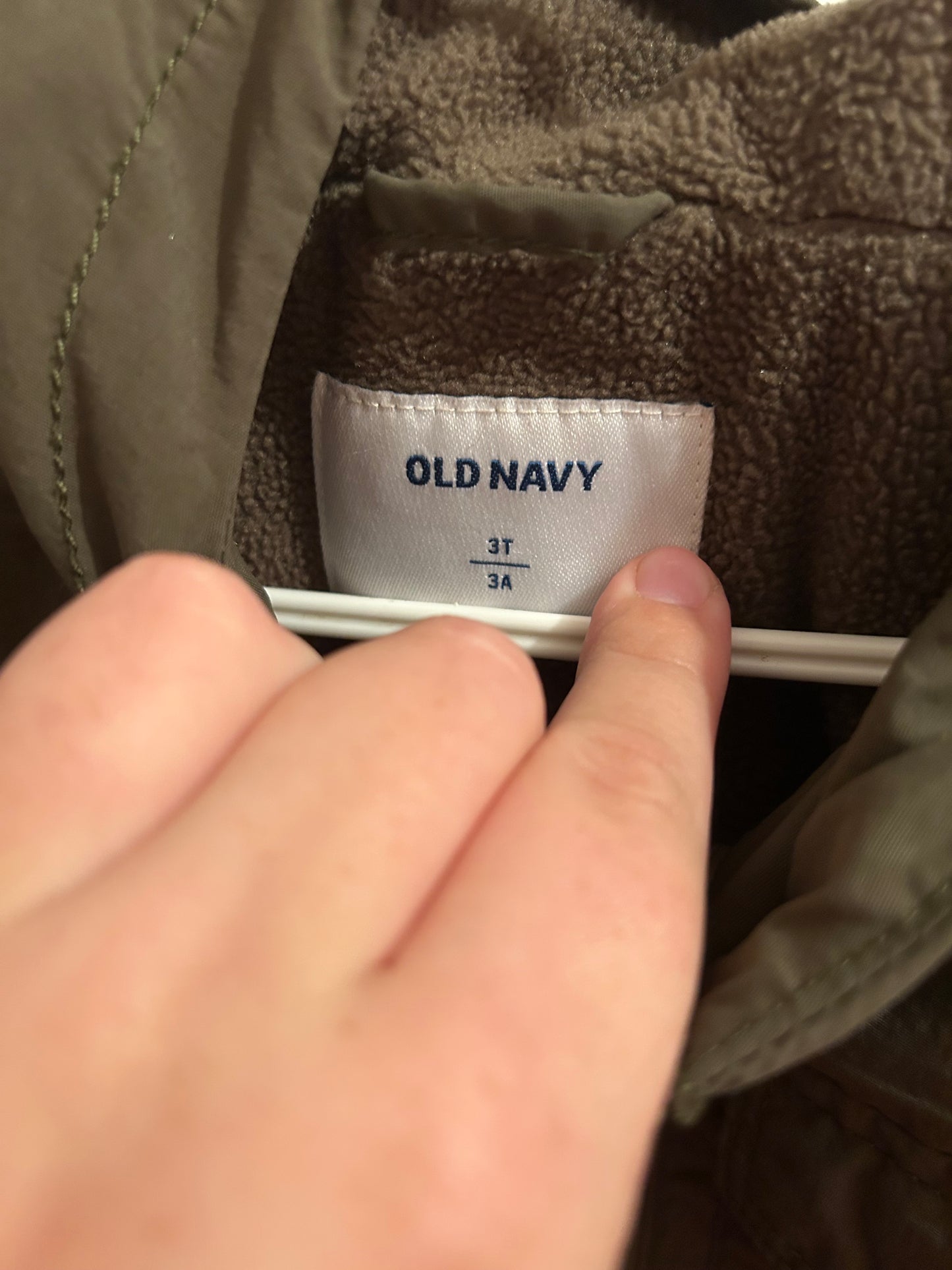 Old navy 3t olive green fall jacket