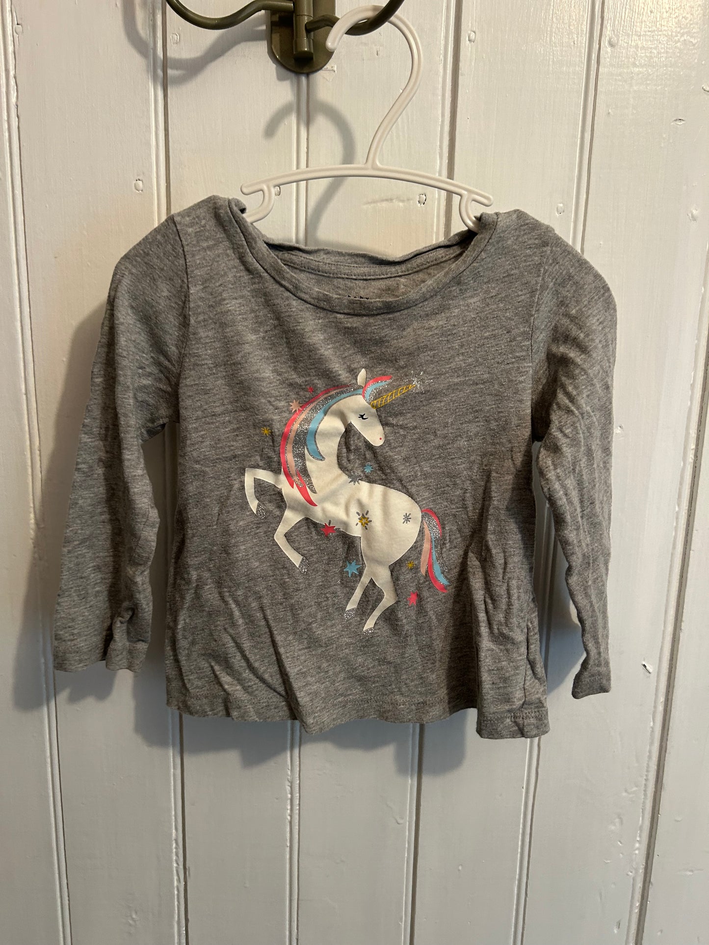 Gap 2t unicorn long sleeve shirt