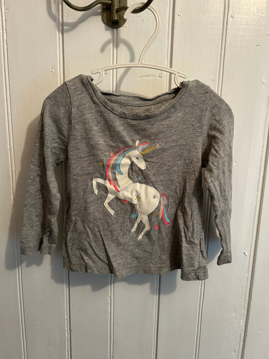 Gap 2t unicorn long sleeve shirt