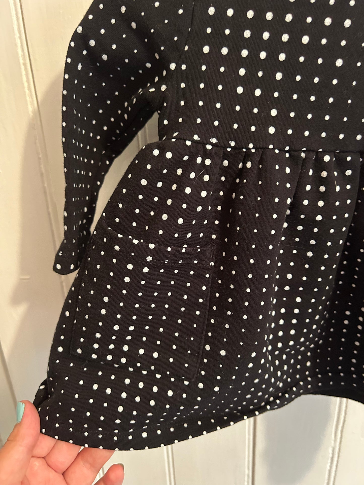 Miles the label 6m black & white polka dot sweater dress