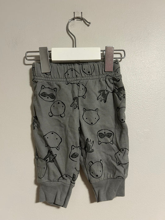 Carters 0/3m grey animal joggers