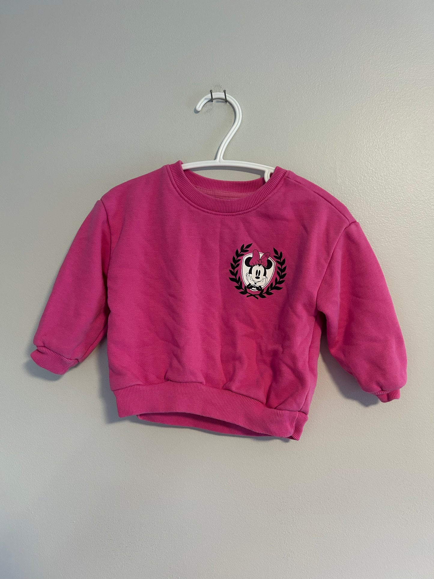 Gap 6/12m pink Minnie sweatshirt