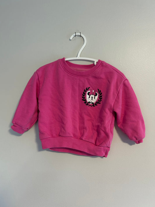 Gap 6/12m pink Minnie sweatshirt