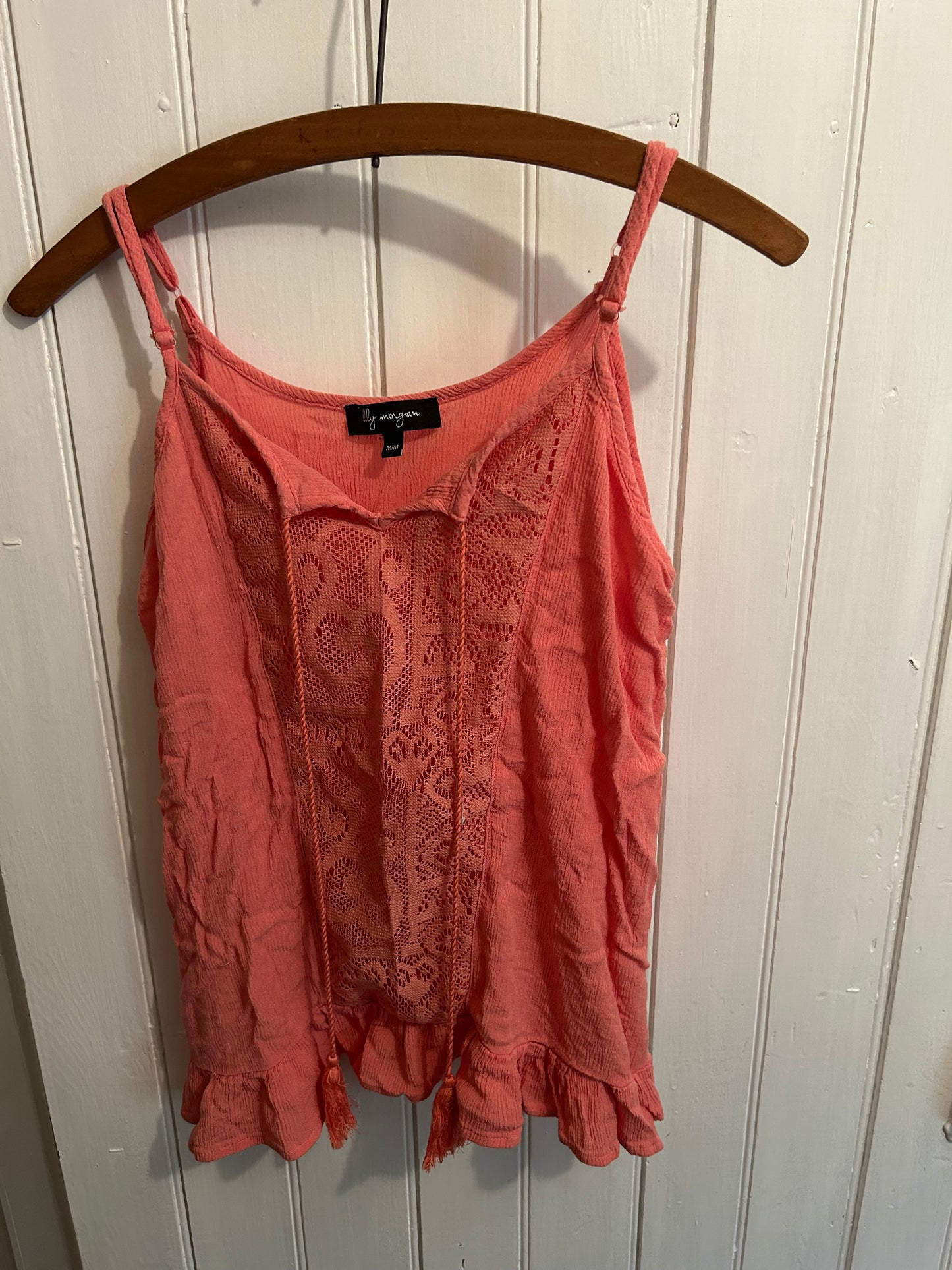 Lily Morgan medium pink lace tank top