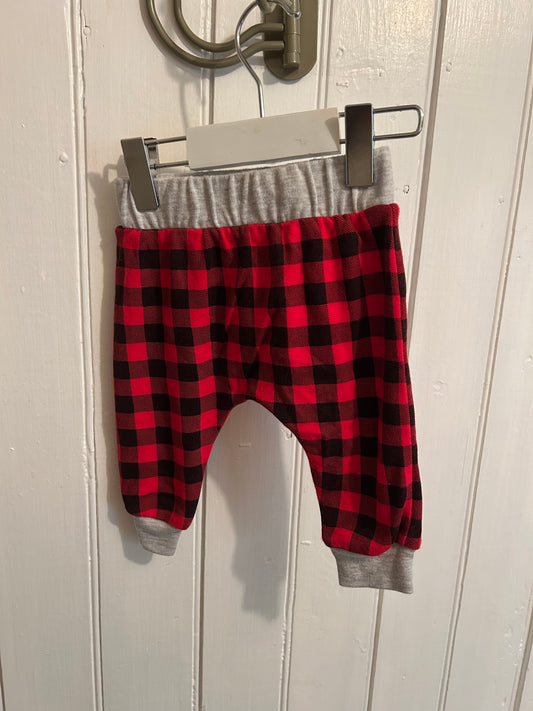 Disney 6m black & red gingham pants