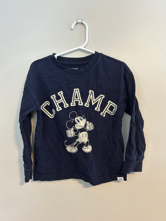 Gap toddler 4 blue Mickey champ long sleeve shirt
