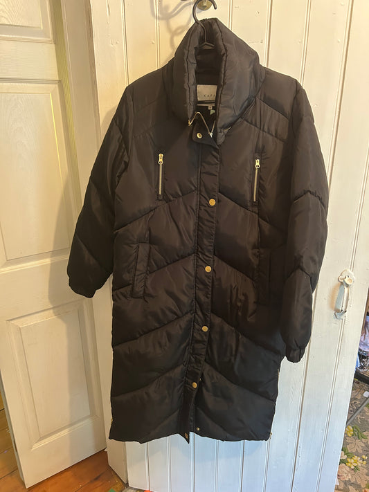 Kaffe 38 (medium) black knee length winter jacket