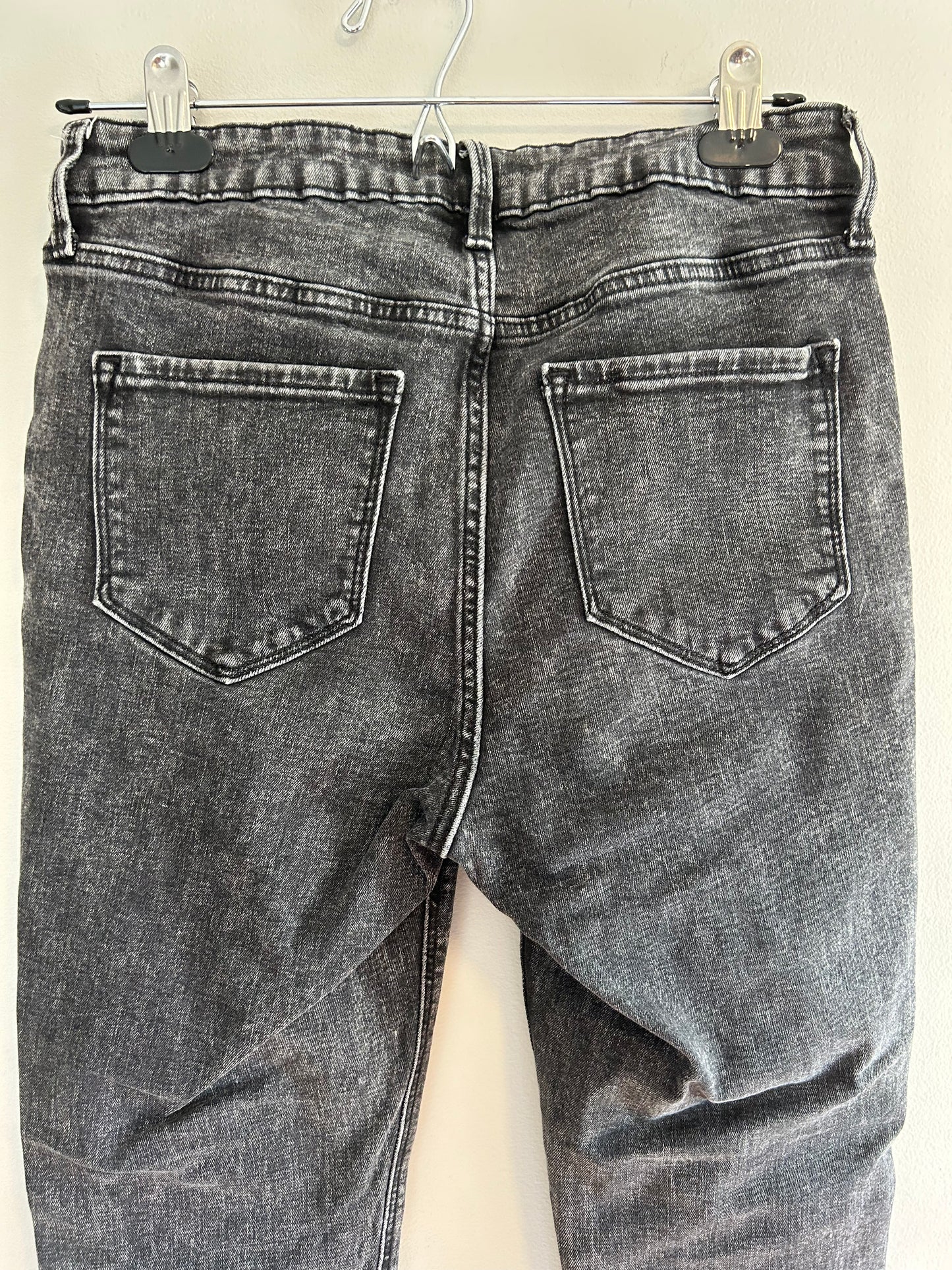 Old navy 8 black denim button up high rise skinny jeans