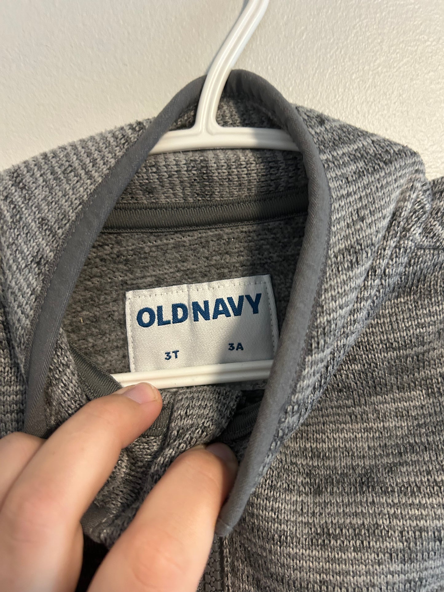 Old navy 3t grey quarter zip sweater