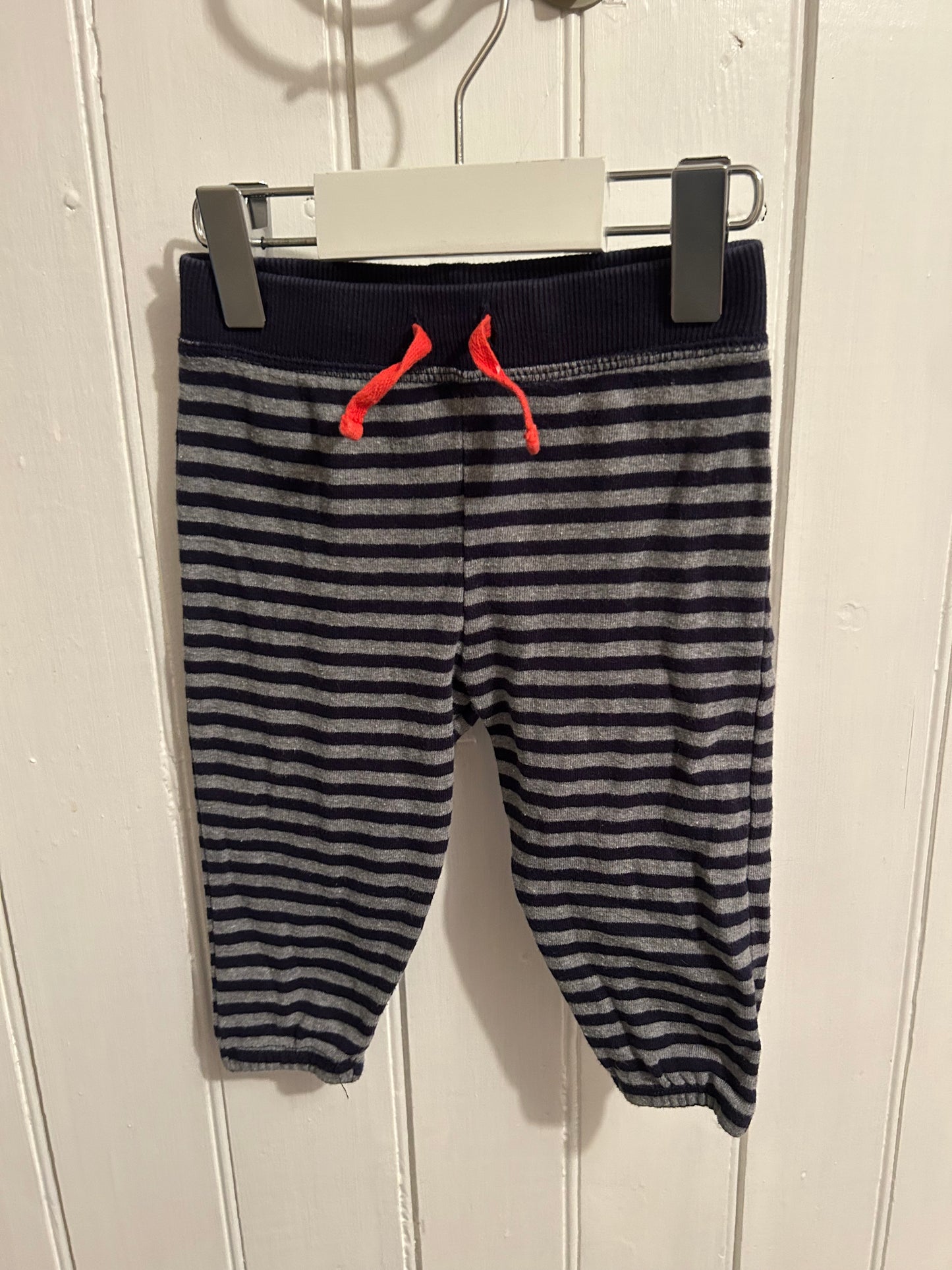 George 6/12m navy & grey striped joggers