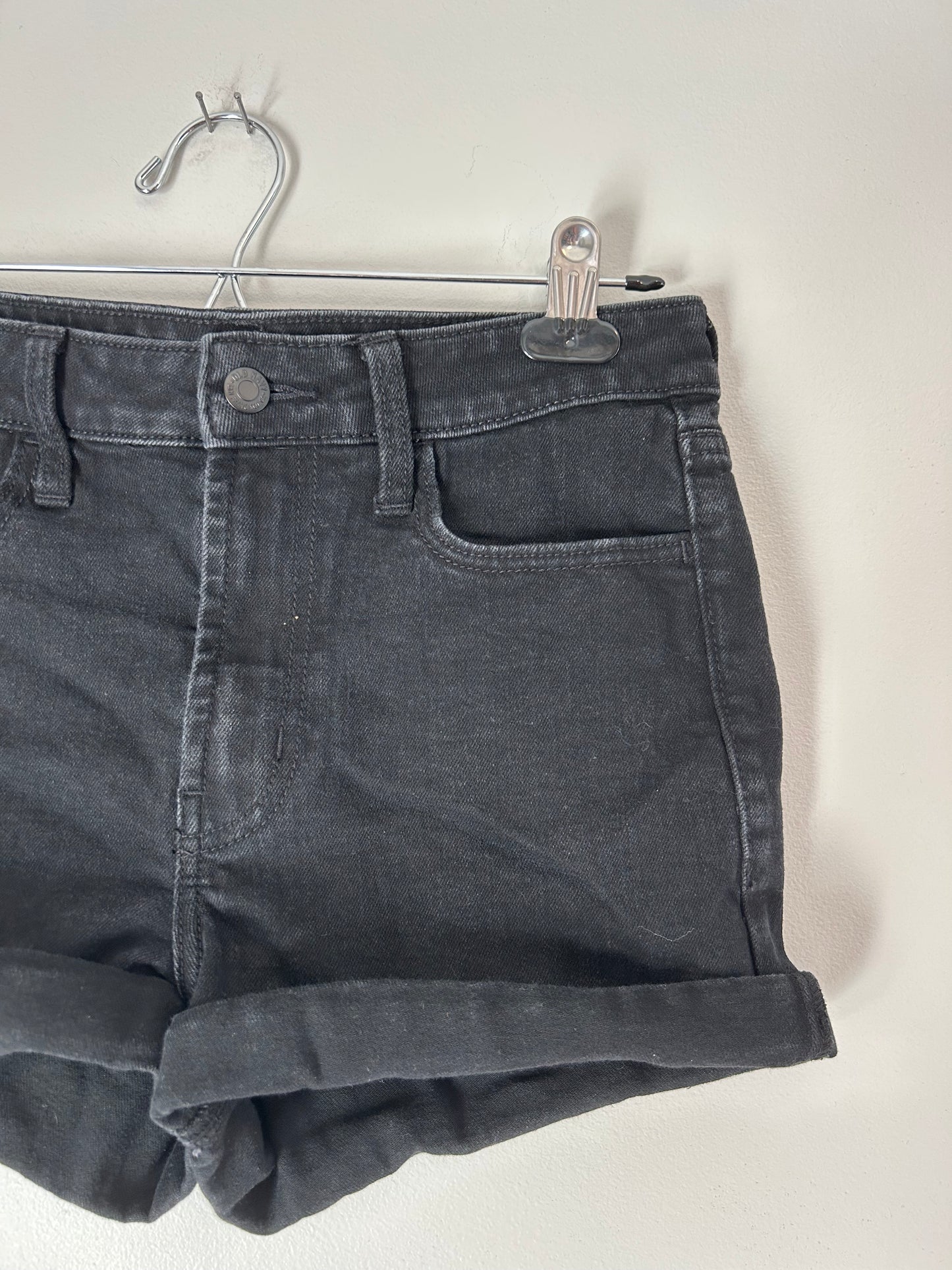 Old navy 4 black denim high waisted shorts