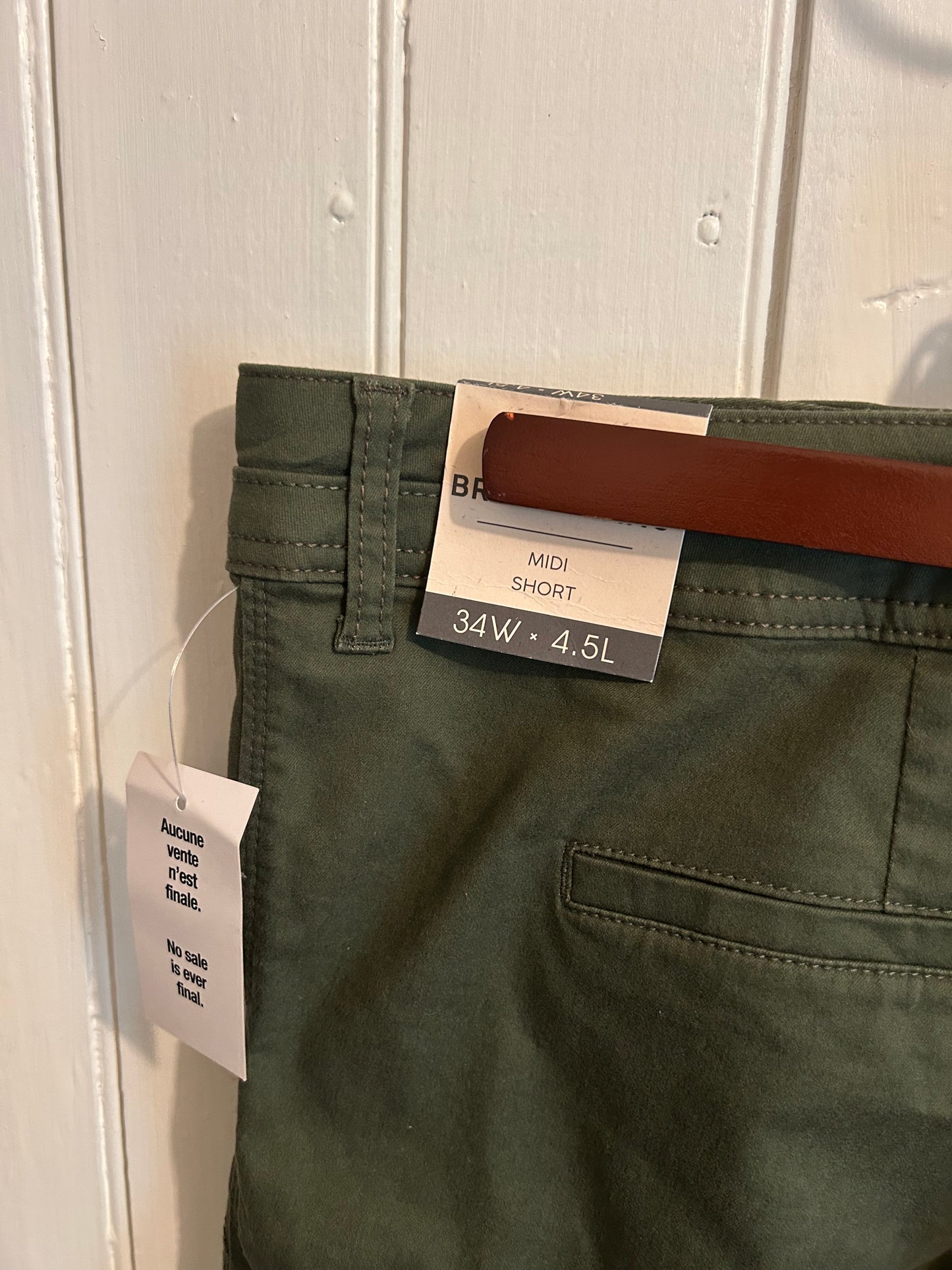 NEW Brody jeans 34 green khaki shorts