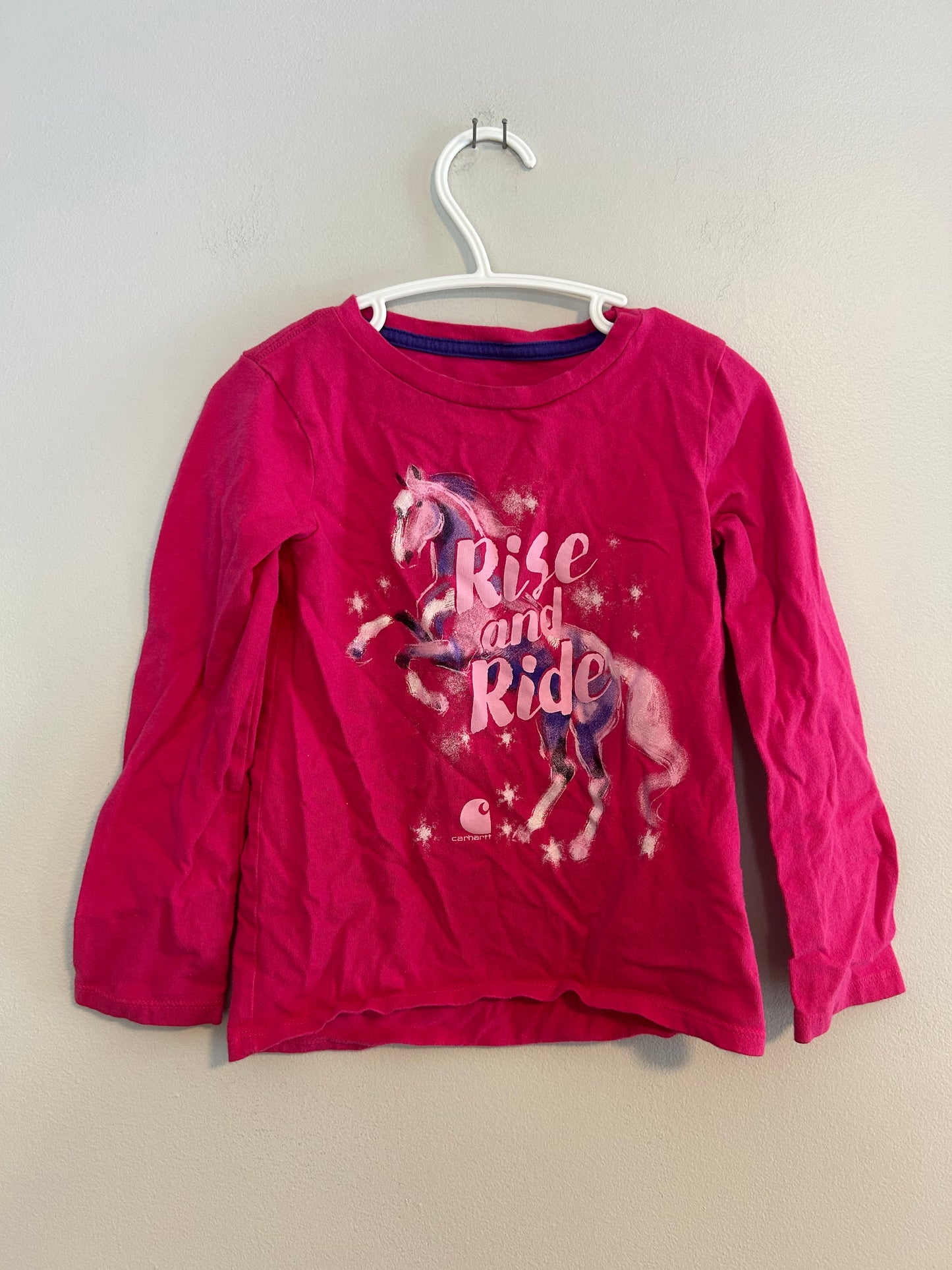Carhartt 4t pink horse top