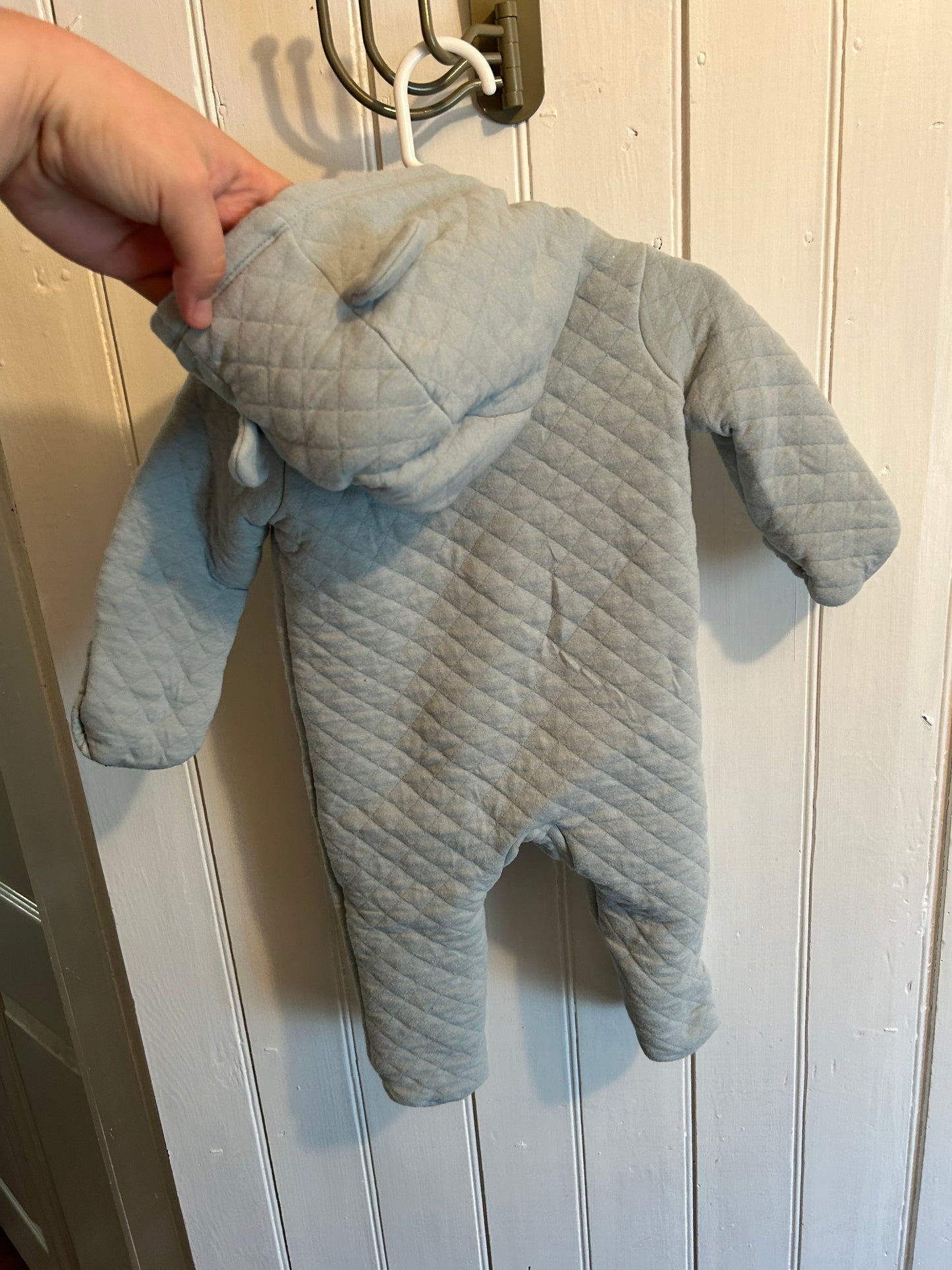 Carters 6m blue quilted bunting suit